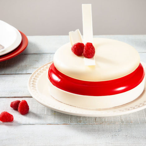 Entremet de Morango com Chocolate Branco