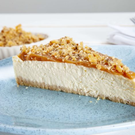 Cheesecake de Doce de Leite com Praliné de Castanhas