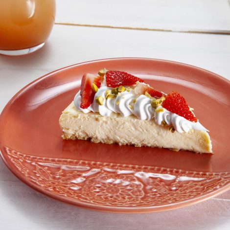 Cheesecake de Morango com Pistache