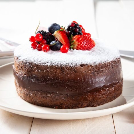 Naked cake de chocolate