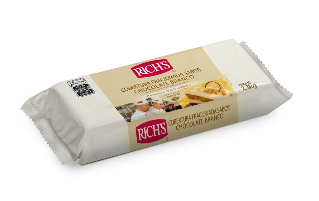 Cobertura Fracionada sabor Chocolate Branco 2,3kg