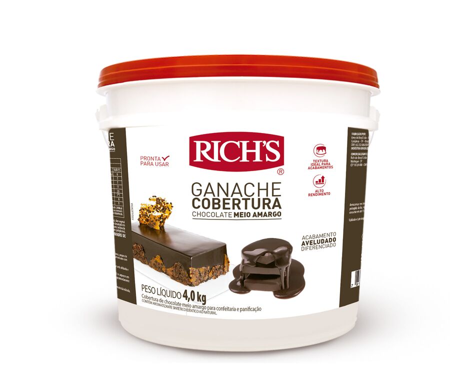 Ganache Chocolate Meio Amargo 4kg