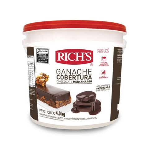 Ganache Chocolate Meio Amargo 4kg